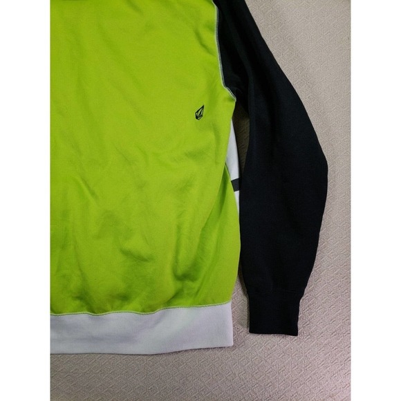 Volcom Sweater Mens Small Sweatshirt Hoodie Full Zip Cotton Yellow Skater Surf - Picture 11 of 12